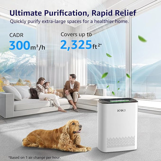 KNKA Air Purifiers for Home Large Room Bedroom Up to 2325 Ft², Washable Filters - Image 2