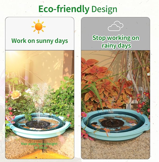 AMZtime 1.4W Solar Bird Bath Fountain - Image 3