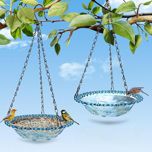 2 Pack Hanging Bird Baths, Hanging Bird Feeders by Unknown