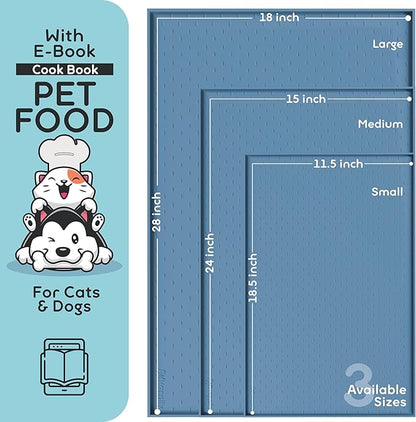 Dog Food Mat - 28x18 Raised Edges Dogs Mat - Image 3