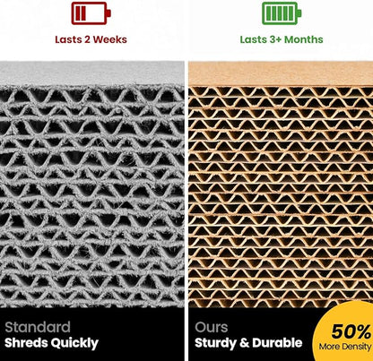 Cat Scratcher, Durable Scratch Pad, Corrugated Cardboard Scratching Board - Image 3