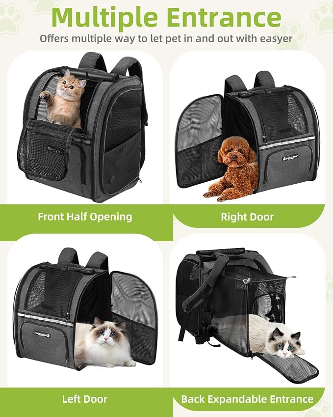 Cat Carrier Backpacks with Expandable Breathable Mesh, Pet Carrier Backpack - Image 3