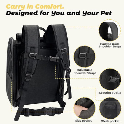 Zavothy Cat Backpack Carrier, Expandable Airline Approved Pet Backpack - Image 4
