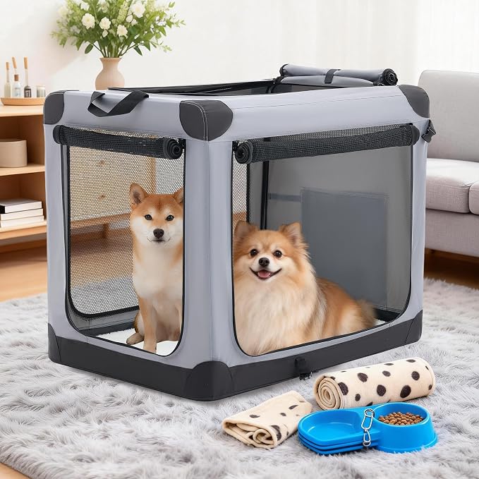 Dog Travel Crate 42 Inch, Portable Soft-Sided Travel Carriers - Image 2