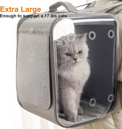 Cat Backpack Carrier Large Pet Backpack Carrier, 17lbs Load-Bearing Ventilated - Image 3