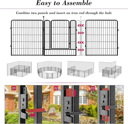Dog Playpen 32 inch 12 Panels Indoor Dog Pen - Image 3