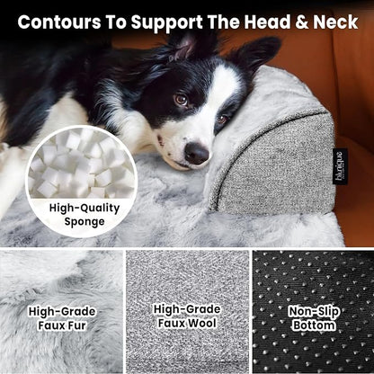 Calming Dog Couch Bed for Large Dogs, 41 x 37 inch Waterproof Removable Pet Mat - Image 2