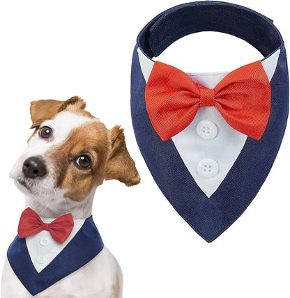 FUAMEY Dog Tuxedo for Large Dogs, Dog Formal Suit Dogs Attire Pet Bow Tie Puppy by FUAMEY