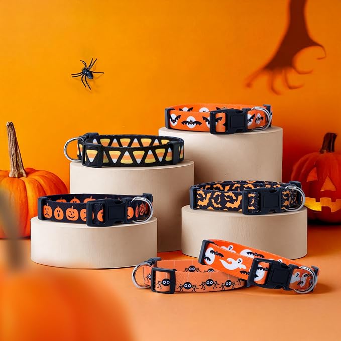 Native Pup Halloween Dog Collar- Spooky Fall Themed Horror Costume Collars- - Image 5