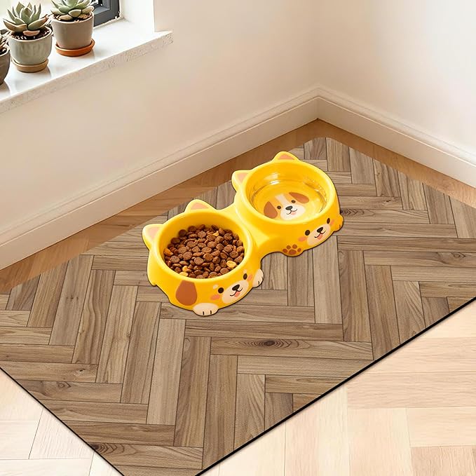 Pet Feeding Mat for Floors Waterproof Dog Mat for Food and Water Absorbent by Unknown