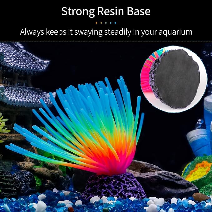 Uniclife Aquarium Imitative Iridescent Blue Sea Urchin Ball Artificial Silicone - Image 4