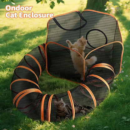 Outdoor Cat Enclosure with Circle Tunnel - Image 5