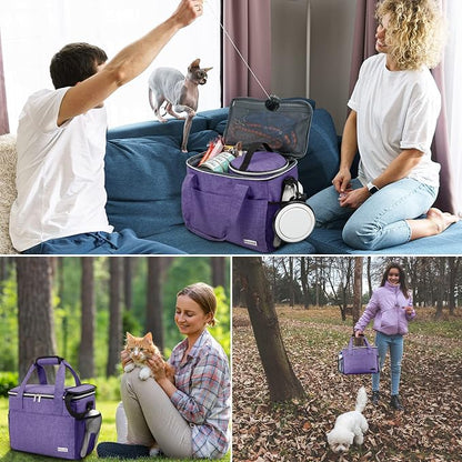 BAGLHER Dog Travel Bag Backpack Pet Supplies Backpack 5-Piece Set - Image 5