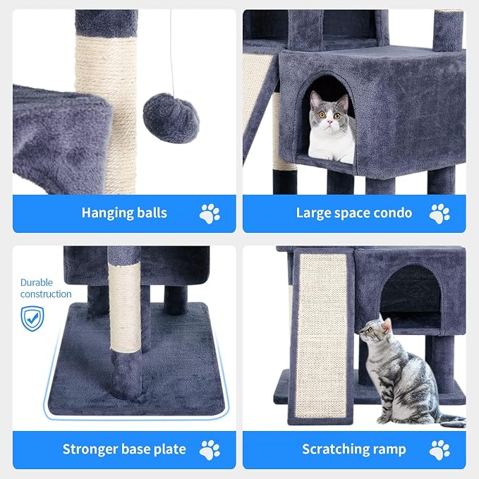 Cat Tree Tower, 36.4" Small Cat Tower - Image 5