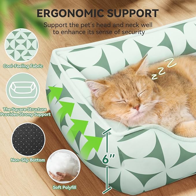 Rectangle Cat Dog Bed for Large Medium Small Pets Indoor Outdoor Machine - Image 3