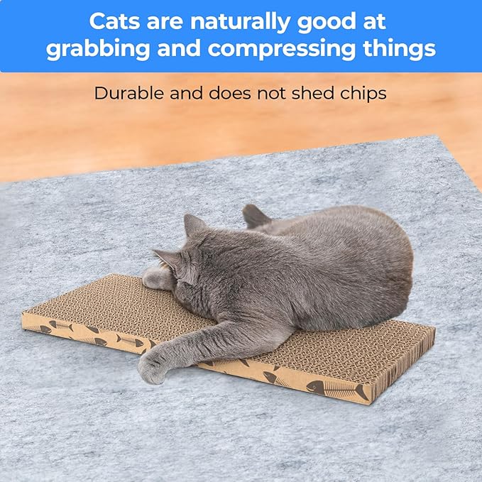 Mini Cat Scratching Board 4pcs Brown Cardboard Cat Scratcher Scratch Pad - Image 5