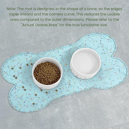 Dog Food Mat Anti-Slip Silicone Dog Bowl Mat Thicker Pet Placemat Waterproof - Image 9