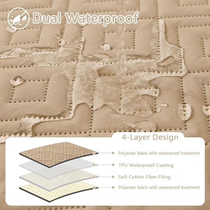 hyha Waterproof Dog Blanket, Soft Pet Bed Blankets, Waterproof Sofa Couch Cover - Image 2