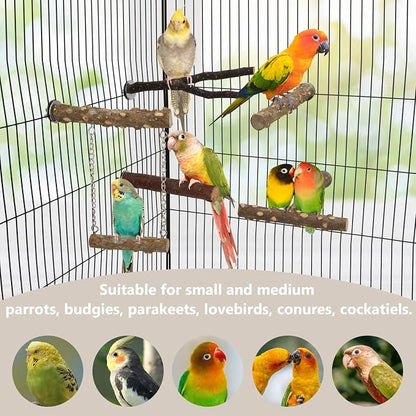 Hypeety Natural Wood Bird Perch - Image 5