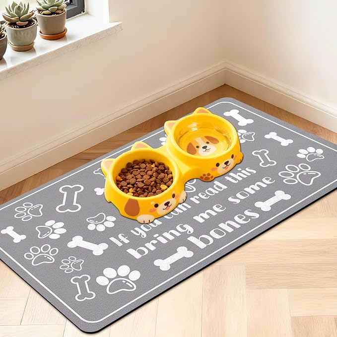 Pet Feeding Mat for Floors Waterproof Dog Mat for Food and Water Absorbent by Unknown