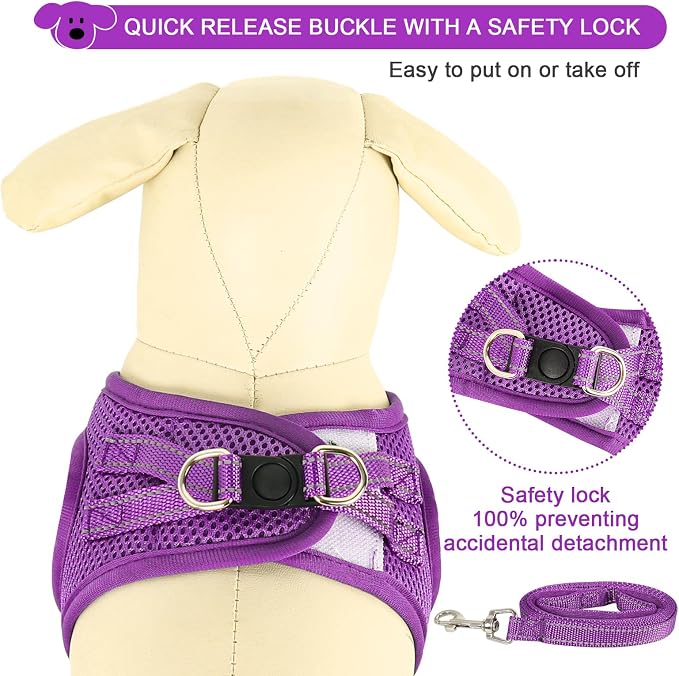 YIMEIS Dog Harness and Leash Set, No Pull Soft Mesh Pet Harness, Reflective - Image 2