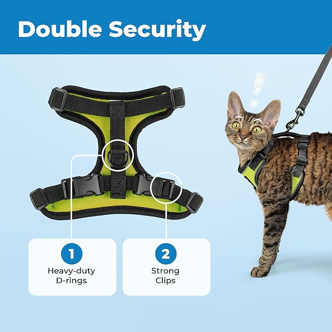 Voyager Escape-Proof Step-in Lock Cat Harness & 5ft Neoprene-Handle Leash Set - Image 5