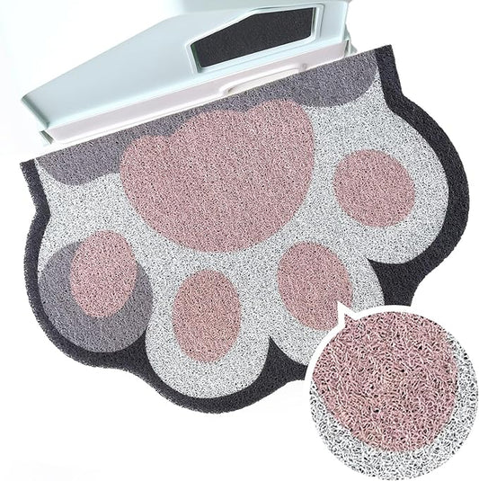 Cute Cat Litter Mat 24”x16”, Litter Box Mat, Litter Trapping Mat, Soft on Kitty by Rarenut