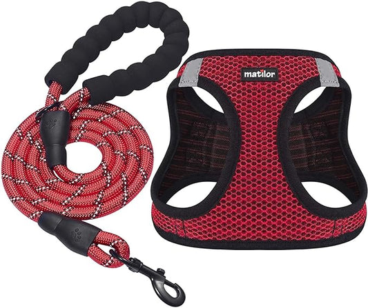 Dog Harness Step-in Breathable Puppy Cat Dog Vest Harnesses by matilor