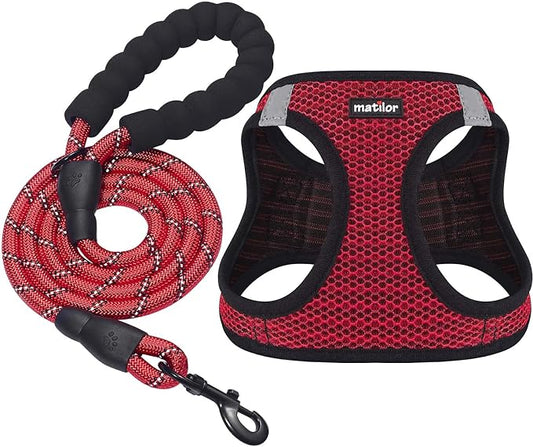 Dog Harness Step-in Breathable Puppy Cat Dog Vest Harnesses by matilor