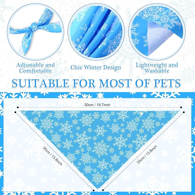 Weewooday 50 Pcs Winter Bandanas Bulk - Image 3