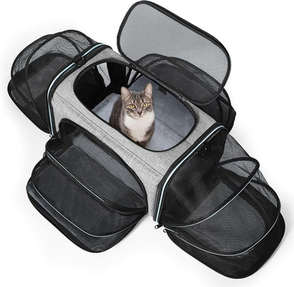 Siivton Cat Carrier, 4 Sided Expandable Pet Carrier by Siivton
