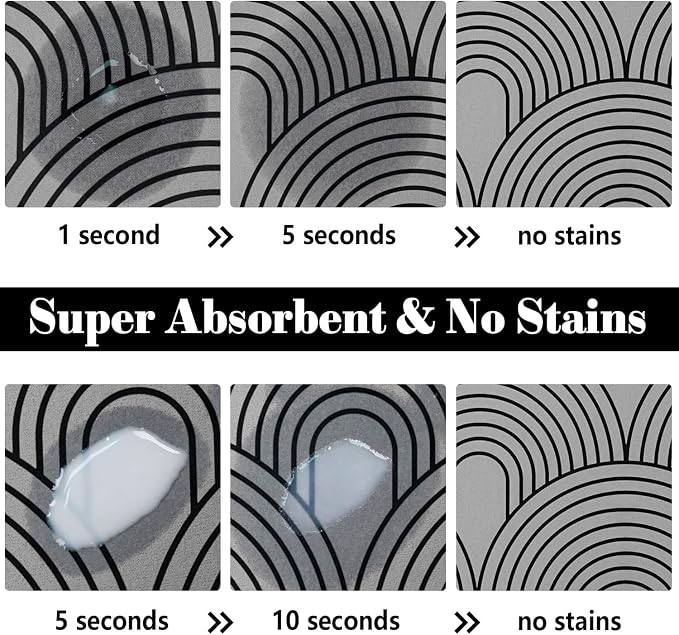 Dog Food Mats for Floors Absorbent, Pet Cat Food Mat - Image 2
