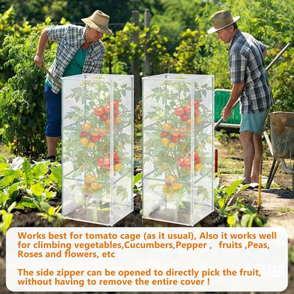 3Pack Garden Netting Cover for Square Tomato Cage - Image 7
