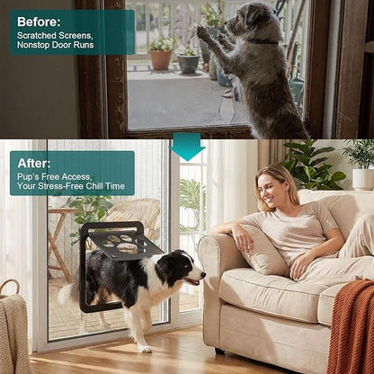 Ownpets Dog Screen Door, Inside Door Flap 12x14x0.4 Inch, Lockable Pet Screen - Image 8
