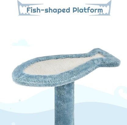 Yaheetech Cat Tree, 72.5inch Ocean-Themed Cat Tower - Image 9