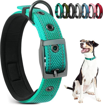 PetiFine Dog Collars for Medium Dogs, Neoprene Padded and Adjustable, by PetiFine