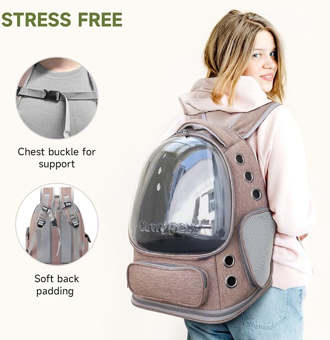 Cat Backpack Carrier, Breathable Cat Carrier Large Space Bubble Pet Backpack - Image 4