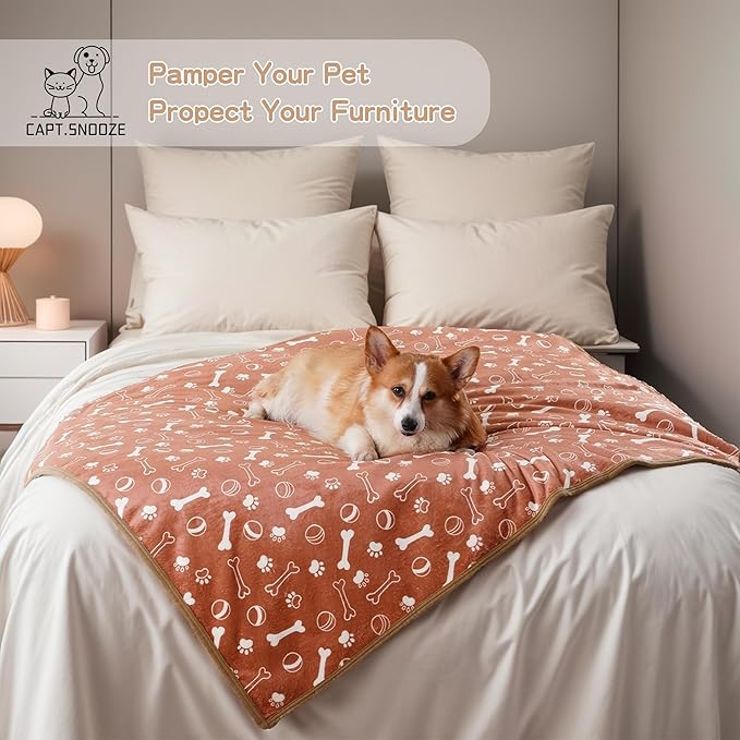 Waterproof Dog Blankets Pet Blanket 50"x60", Soft Fluffy Sofa Car Bed Protector - Image 6