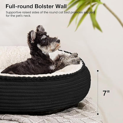 Love's cabin Round Donut Cat and Dog Cushion Bed, 25in Pet Bed - Image 5
