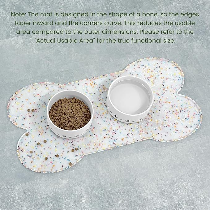 Dog Food Mat Anti-Slip Silicone Dog Bowl Mat Thicker Pet Placemat Waterproof - Image 4