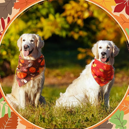 Chunful 100 Pieces Thanksgiving Dog Bandanas Bulk Fall Autumn Pet Bandanas - Image 4