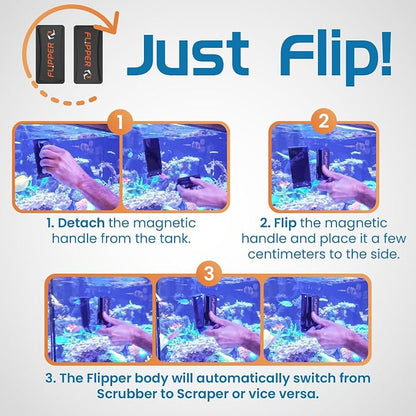FLIPPER Standard Magnetic Aquarium Glass Cleaner – 2-in-1 Scrubber and Scraper - Image 6