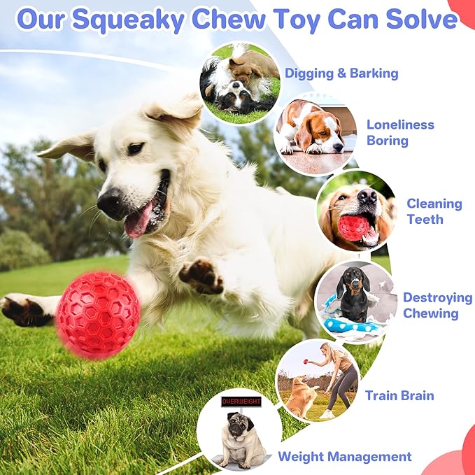 Indestructible Squeaky Dog Balls - Image 6