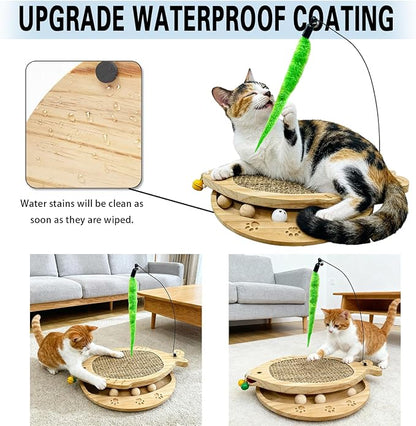 Cat Scratcher with Natural Sisal Pad, 3-in-1 Cat Scratching Board, 2-Tier - Image 5