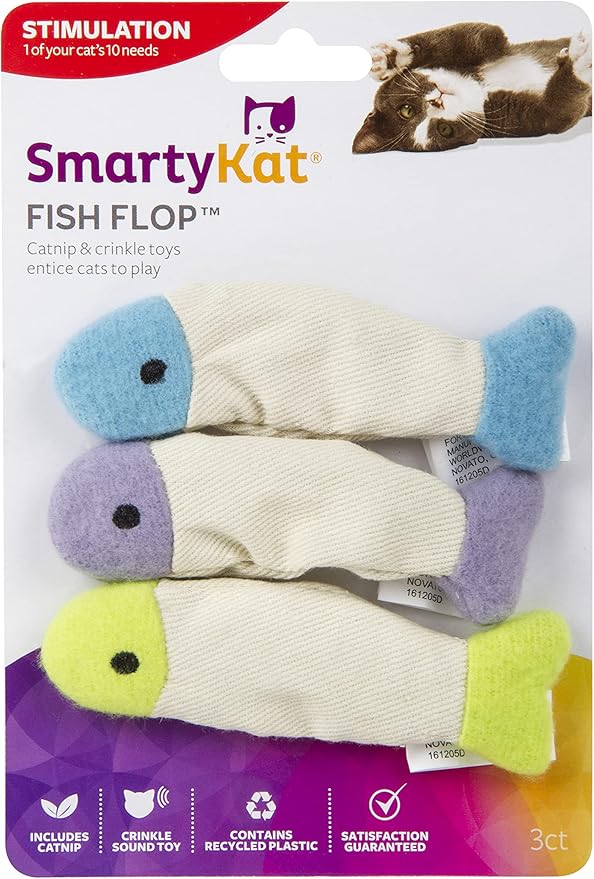 SmartyKat Fish Flop Crinkle Catnip Cat Toys - Image 7