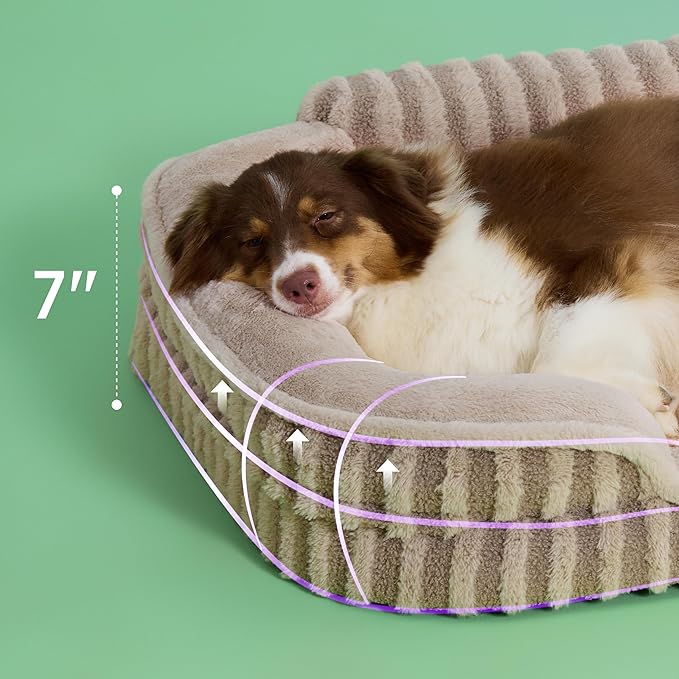 LE SURE Cute L-Plus Dog Beds, Orthopedic Waterproof Large Pet Bed - Image 2