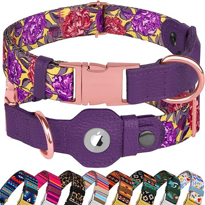 AirTag Dog Collar for Small Medium Large Breed by BUDKAS