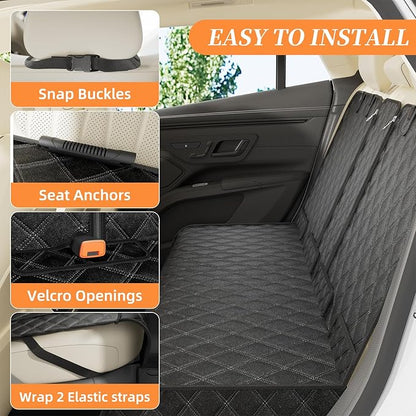 Simple Trending Dog Car Seat Cover, Back Seat Pet Bed Mat Protector Waterproof - Image 4