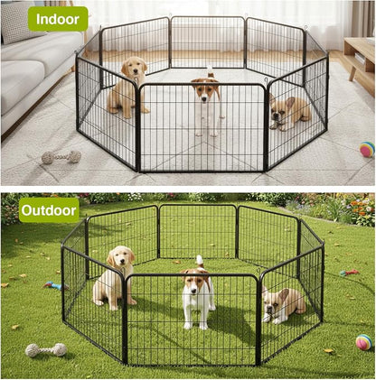 BestPet Dog Playpen 24 Inch 8 Panels Heavy Duty Metal Pet Exercise Pen Indoor - Image 7
