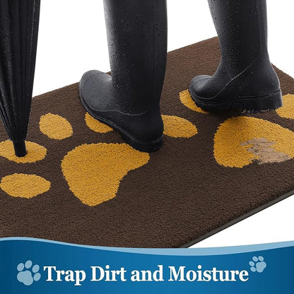 Buganda Dog Door Mat for Muddy Paws, Absorbent Dirt Trapper Washable Indoor - Image 3